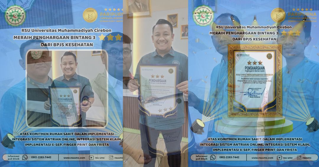Penghargaan BPJS Bintang 3 Diterima RSU Universitas Muhammadiyah Cirebon